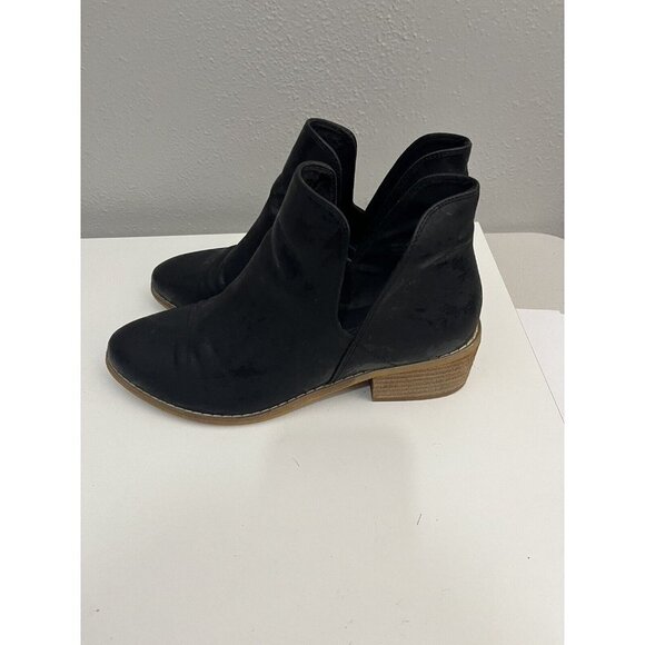 Boutique By Corkys Wayland Booties Women 10 Metallic Black Ankle - Picture 5 of 11